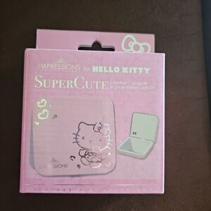 Impressions Hello Kitty SuperCute Compact Mirror Magnification LED Dimmer Pink